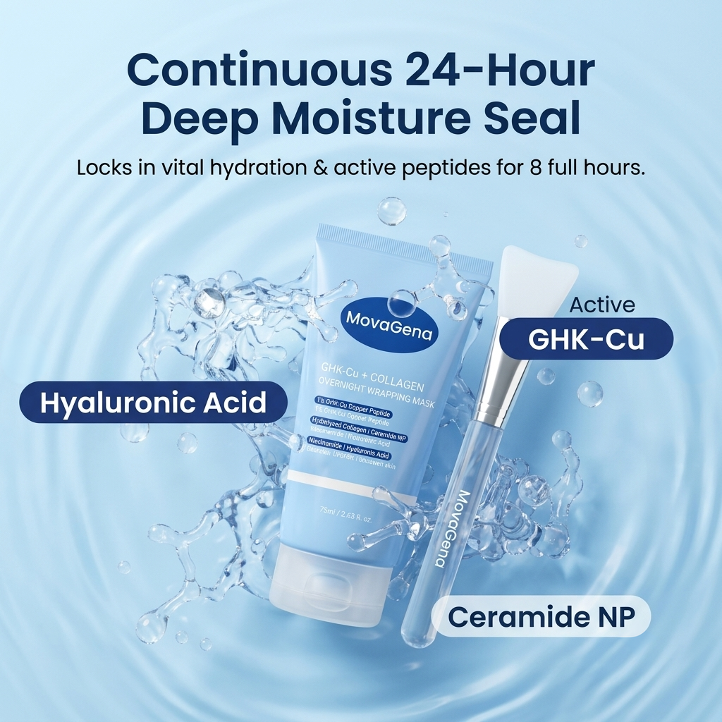 GHK-Cu overnight mask 24-hour deep moisture seal with hyaluronic acid and ceramide NP